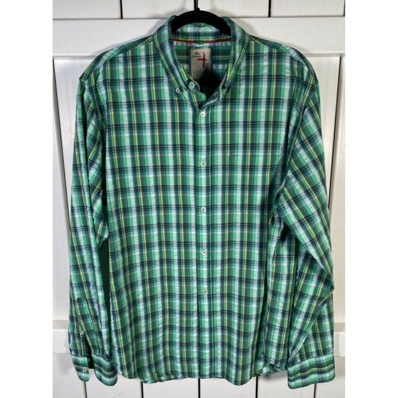Relwin Men's Button-Down Shirt Check Multi-color Size XL - Picture 1 of 4